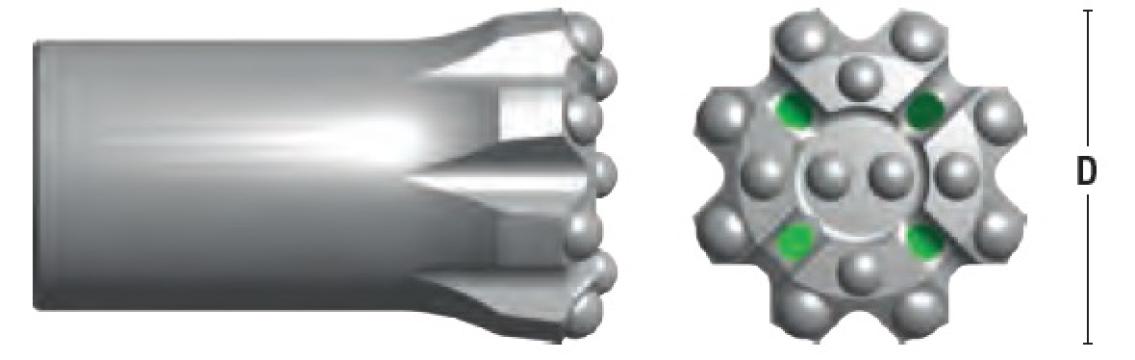 Sapa T51, D=89mm, standard butoni semibalistici, drop center
