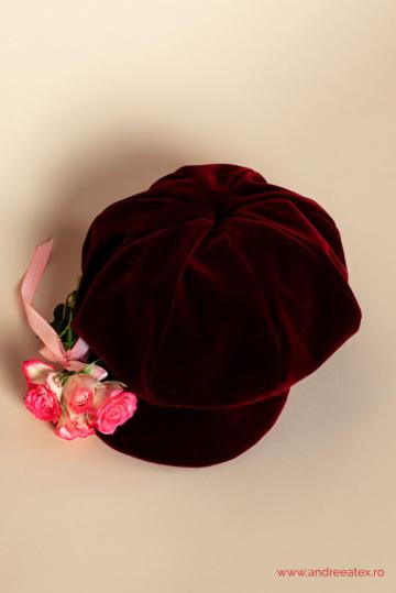 Sapca catifea Ralph - burgundy