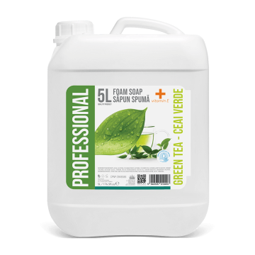 Sapun lichid spuma cu parfum green tea 5 l profesional