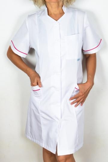Sarafan alb / ciclam