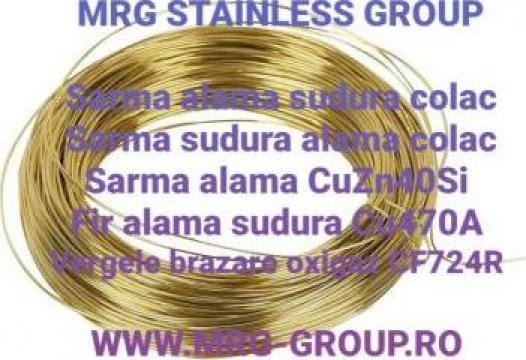 Sarma sudura alama 2.5mm CuZn40Si CF724R Cu470A brazare