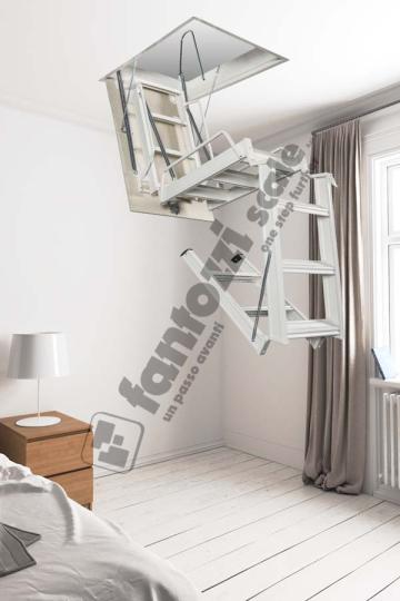 Scara de pod din otel cu 4 tronsoane