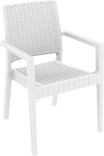 Scaun cu cotiere Siesta Ibiza, 58x59xh87cm, plastic cu fibra