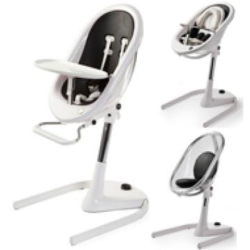 Scaun de masa copii Moon White cu saltelute Black Mima