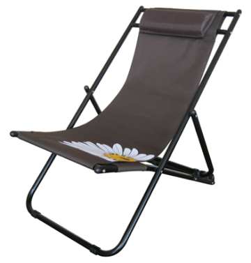 Scaun pliant plaja/camping cu perna Raki Flower 57, reglabil
