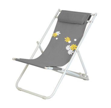 Scaun pliant plaja/camping cu perna Raki Flower 6, reglabil