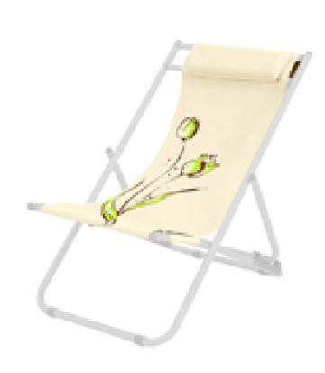 Scaun pliant plaja/camping cu perna Raki Flower 7, reglabil