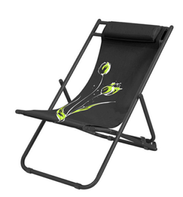 Scaun pliant plaja/camping cu perna Raki Flower 7, reglabil