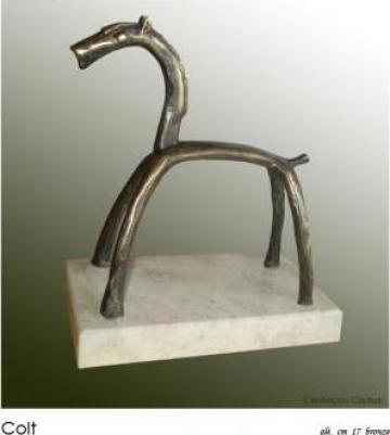 Sculptura bronz patinat Manzul