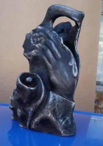 Sculptura din lemn - Suport sfera ametist