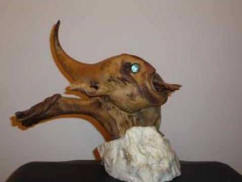 Sculptura in lemn - Peste