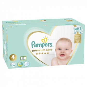 Scutece Pampers Premium Care Mega Box 9-14kg Maxi 4 (104buc)