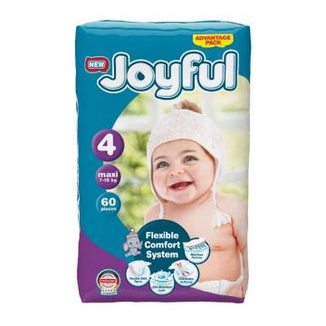 Scutece copii Joyful, 180 buc/set, marime 4, Maxi, 7-18 kg