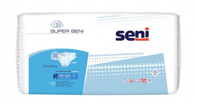 Scutece pentru Adulti Seni Super Large 3 100-150cm (30buc)