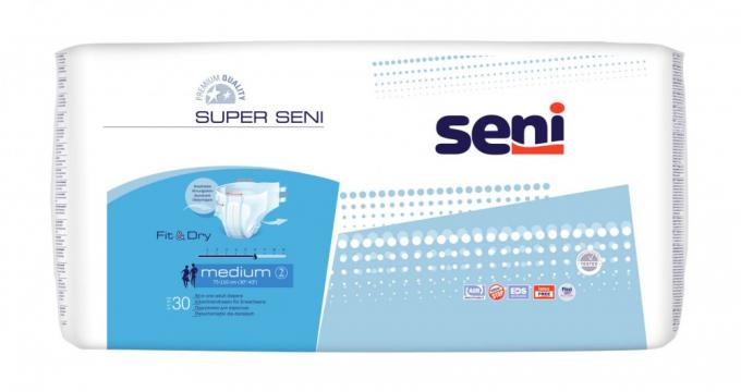 Scutece pentru adulti Seni Super Medium 2 75-110cm (30buc)