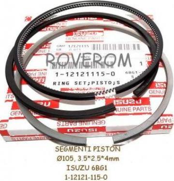 Segmenti piston Isuzu 4BG1T, 6BG1T, Hitachi, JCB (D=105mm)