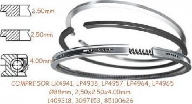 Segmenti piston compresor LK4941, LP4957, LP4964, 88mm