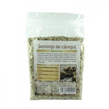 Seminte de canepa, decorticate, 150g