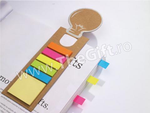 Semn de carte 3 in 1, cu post-it si liniar