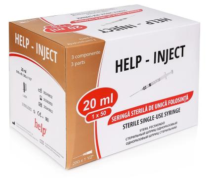 Seringi 20 ml cu ac 21G - 50 buc