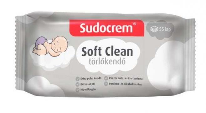 Servetele umede Sudocreem Soft Clean 55buc