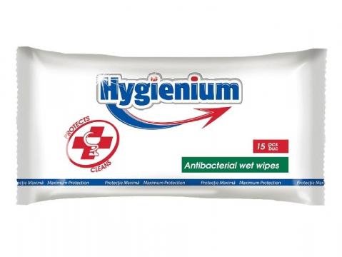 Servetele umede antibacteriene Hygienium - 15 buc