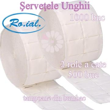 Servetele unghii din bumbac (nail pad) - 1000 buc - Roial