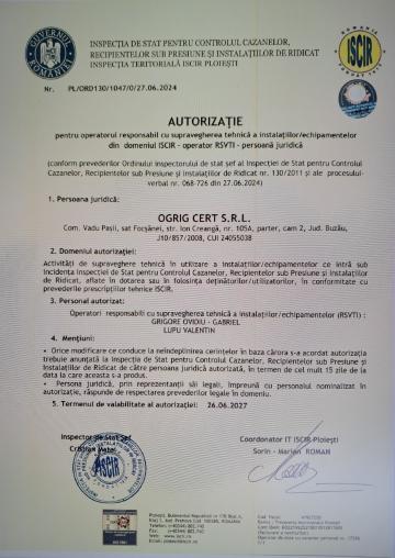 Servicii ISCIR RSVTI