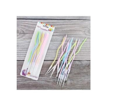 Set 10 lumanari aniversare pentru tort, colorate