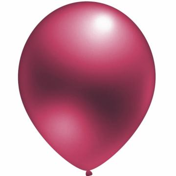 Set 25 baloane latex visiniu / burgundy metalizat 28 cm