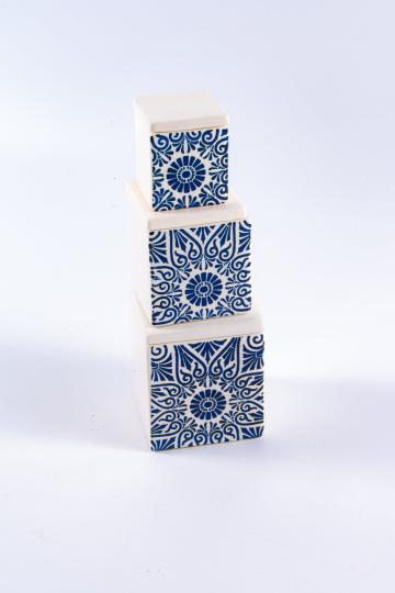Set 3 recipiente condimente tatto albastru