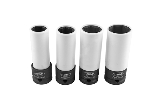 Set 4 tubulare de impact pentru jante din aliaj 1/2` JBM