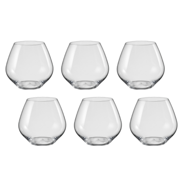 Set 6 pahare Bohemia Cristal Amoroso fara picior 440ml