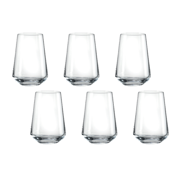 Set 6 pahare bauturi racoritoare Bohemia Cristal Siesta 380m