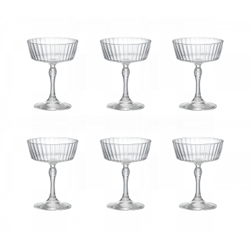 Set 6 pahare cocktail Bormioli Rocco America Fizz 275ml