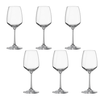 Set 6 pahare pentru vin Bohemia Cristal Giselle 455ml