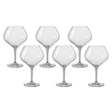 Set 6 pahare vin rosu Bohemia Cristal Amoroso 470ml