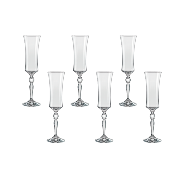 Set 6 pahare vin spumant/sampanie Bohemia Cristal Grace