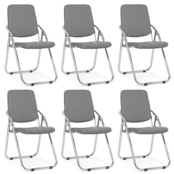 Set 6 scaune pliabile rezistente pe gri