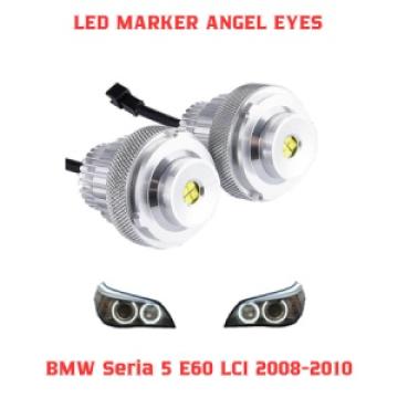 Set Led Marker Angel Eyes compatibil BMW E60 E61 LCI 80W