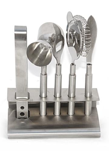 Set accesorii cocktail bar din inox Raki, 6 piese