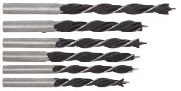 Set burghie pentru lemn 5 buc ETS, 4-10mm