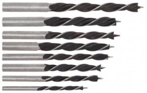Set burghie pentru lemn 8 buc. ETS 3-10mm