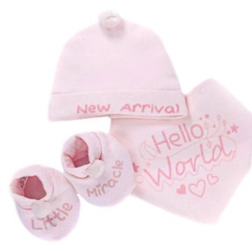 Set cadou 3 piese roz Hello World