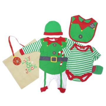Set cadou hainute Craciun 5 piese si punga cadou - Elf
