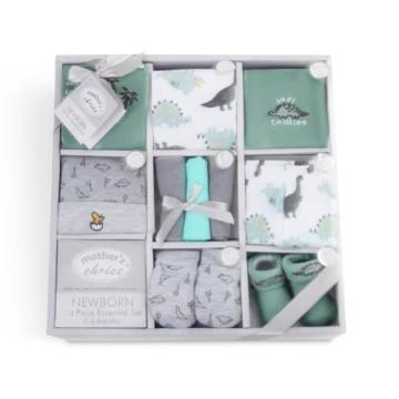 Set cadou nou nascuti 10 piese din bumbac dino