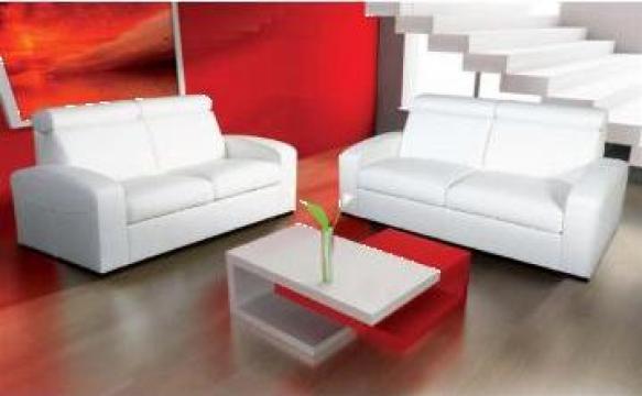 Set canapele extensibile piele naturala Lorenzo