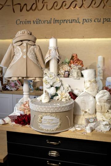 Set complet botez (trusou) - Clarissa - bej