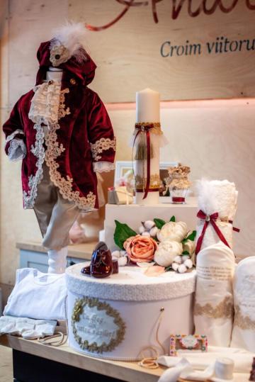 Set complet botez (trusou) - Fabrizio - burgundy