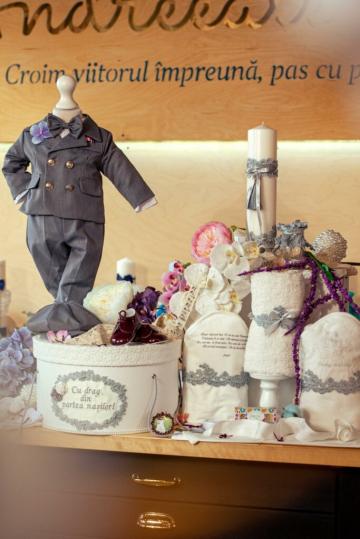 Set complet botez (trusou) - Felix - gri